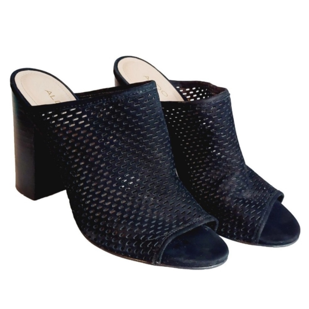 Aldo Thiasa Black Block Heels-Size 8.5